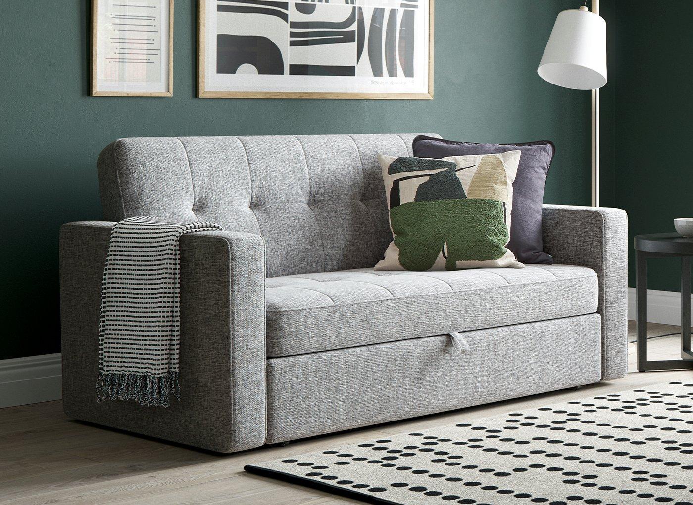 Haze 2 Seater Sofa Bed All Sofa Beds Sofa Beds Dreams   532 00210 Main Shot 01 Haze Sofa Bed Grey