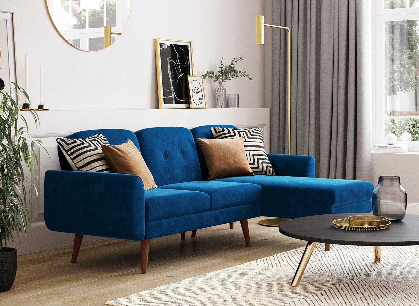 Corner sofa on sale navy blue