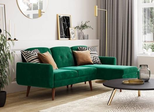 Clearance Gallway 3-Seater Corner Clic-Clac Sofa Bed