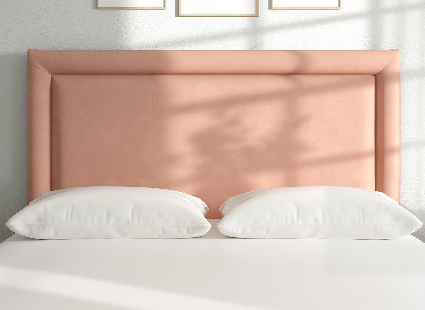 Blush Pink - Wall Hung Headboard Cushion with Leather Straps