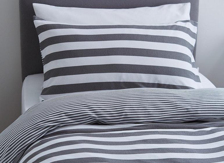 Silentnight Jersey Stripes Duvet Set Bed Linen Bedding Dreams