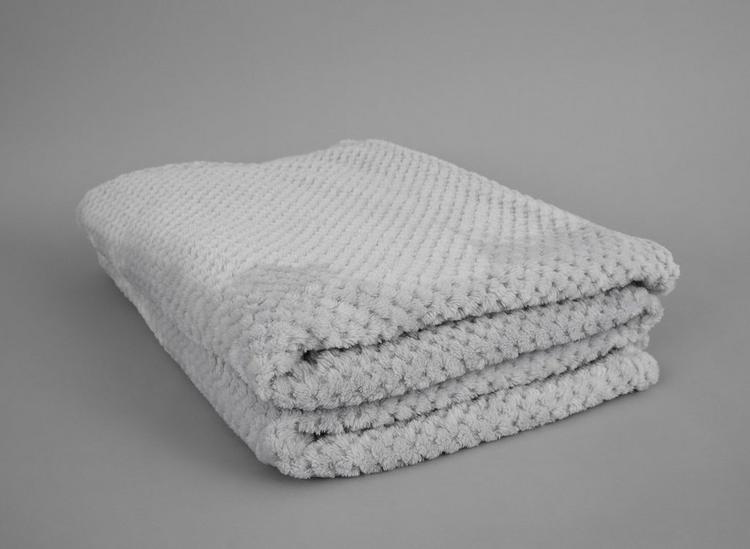 Silver Waffle Throw