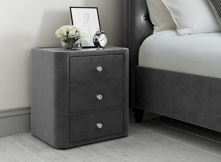 Charcoal deals bedside drawers