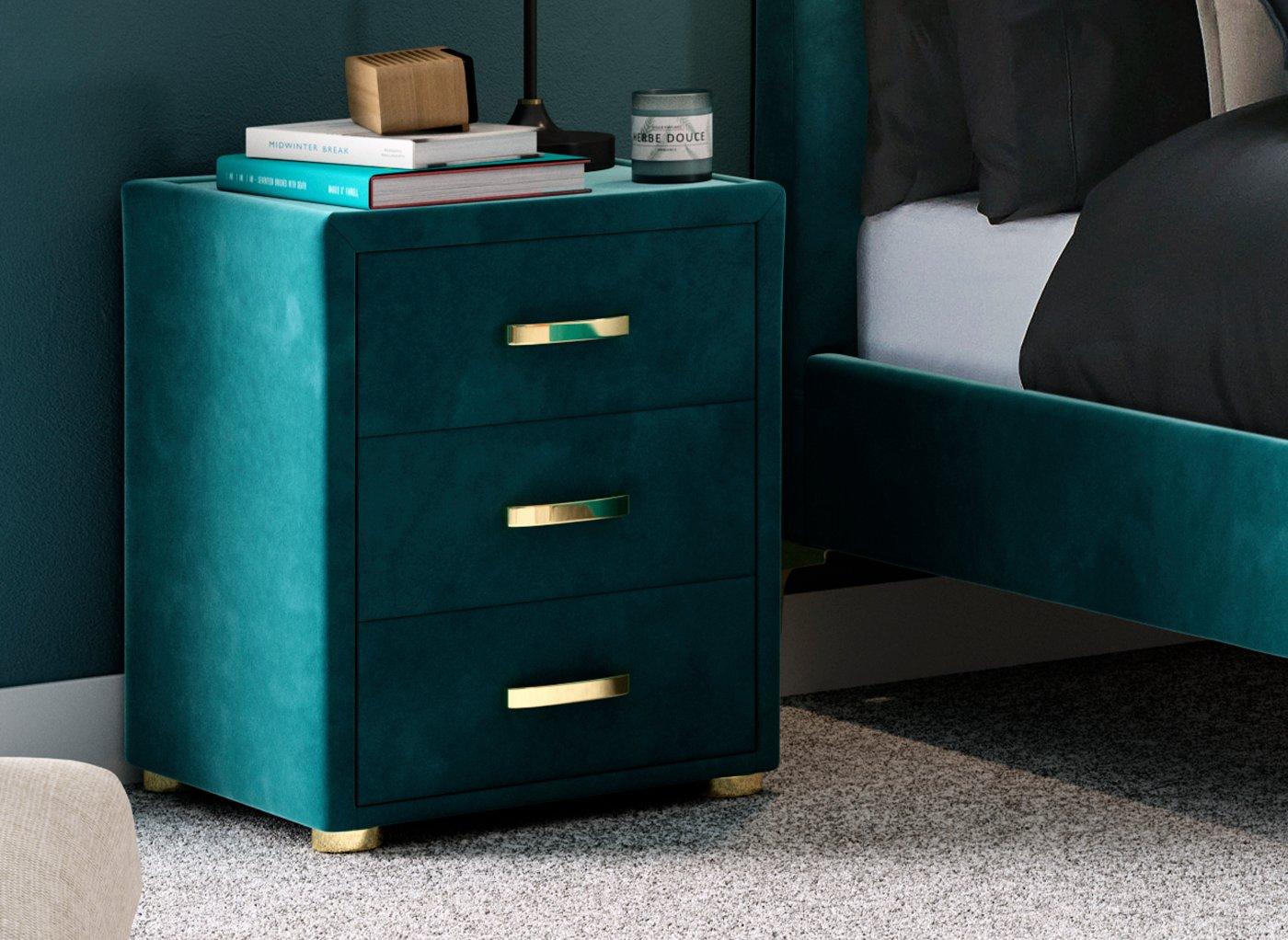 Prestwood Velvet Bedside Table Matching Bedside Chests Furniture Dreams