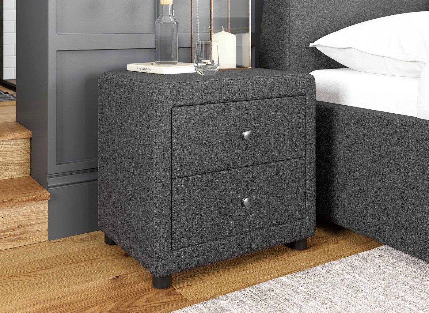 Black crushed deals velvet bedside table