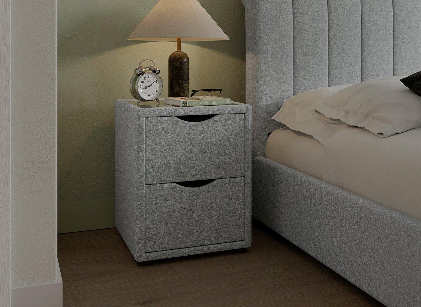 Clearance Sandy Upholstered Bedside Table