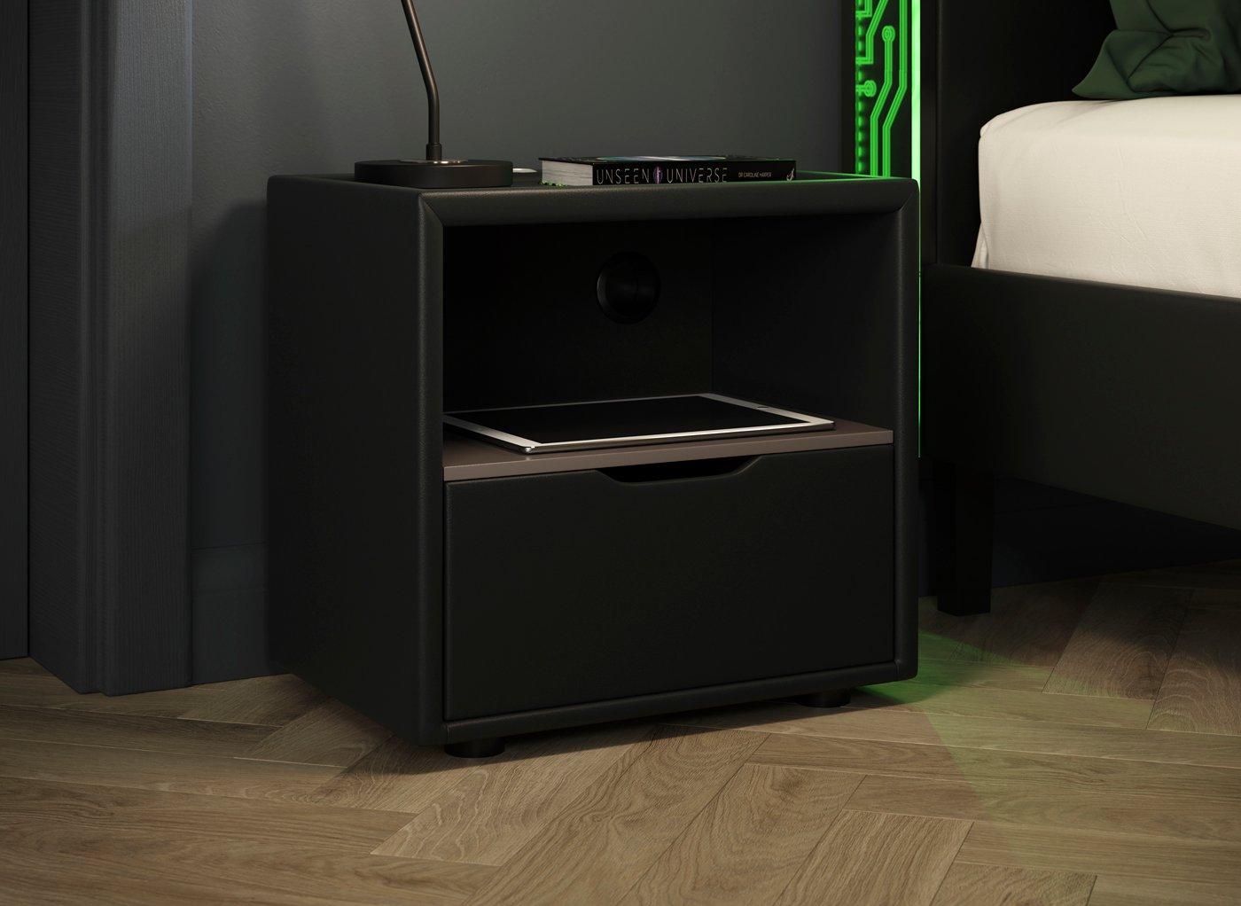 Glitch Upholstered Bedside Table