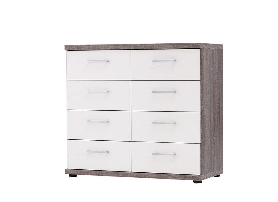 Melbourne 8 Drawer Chest Oak White Chest Of Drawers