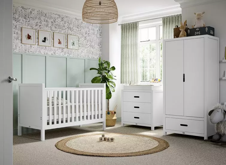 velvet wardrobe and cot set