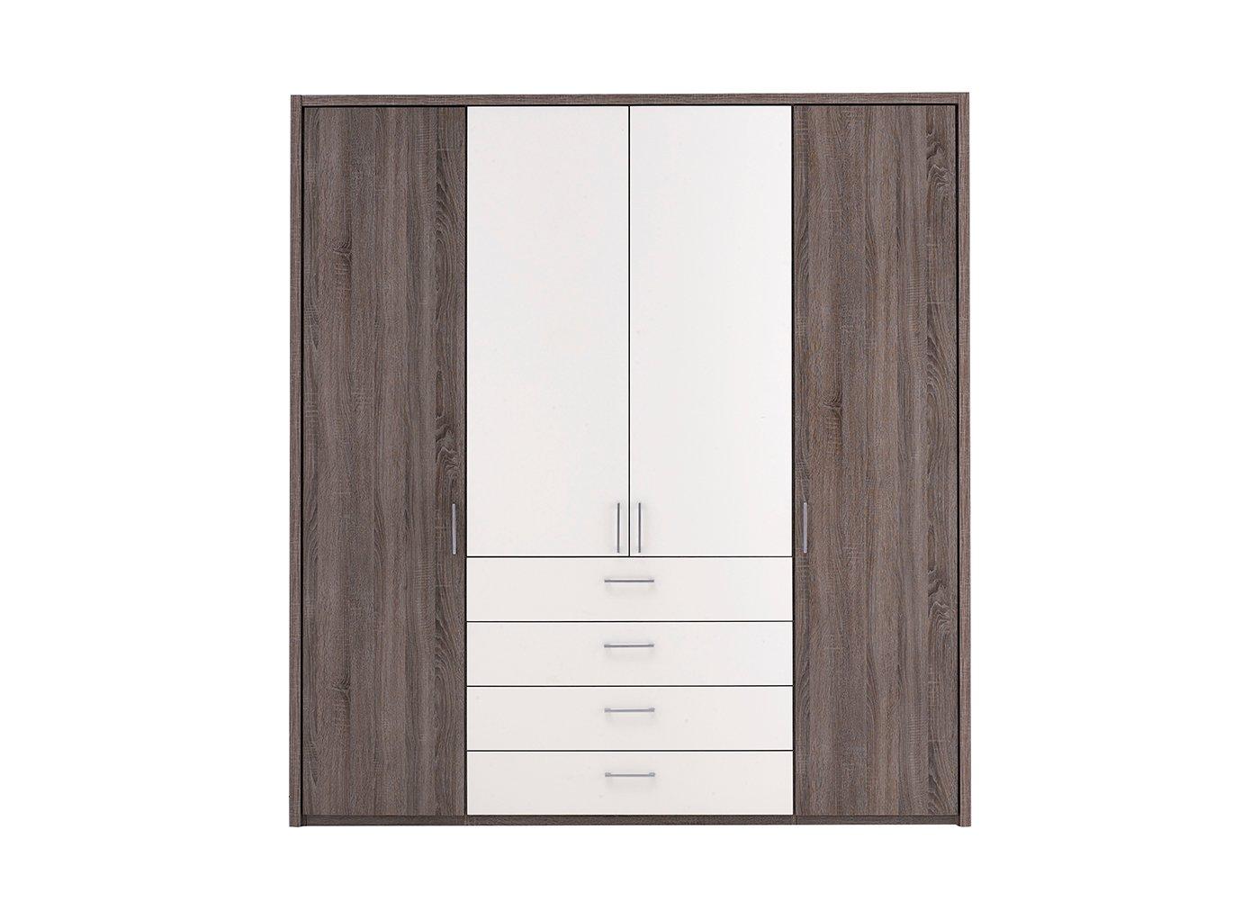 Melbourne 4 Door Wardrobe Oak White Wardrobes Furniture