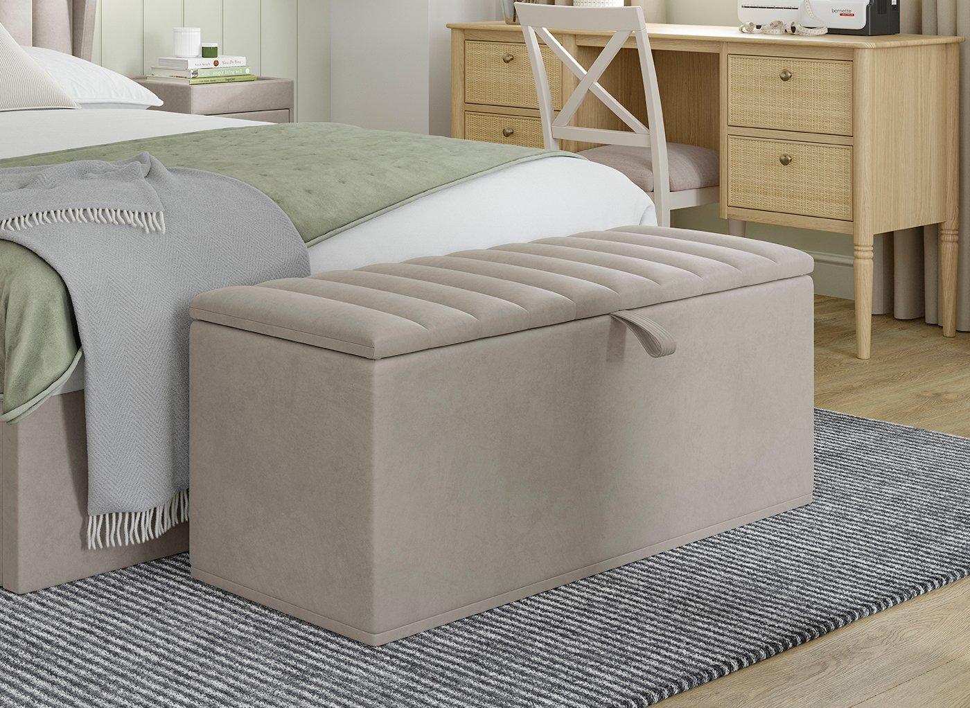 Octavia Velvet-Finish Blanket Box | Dreams