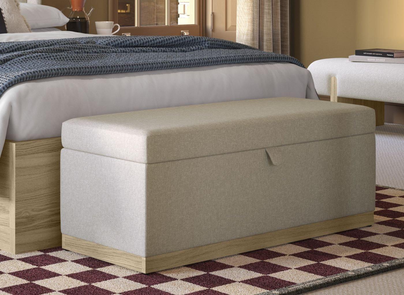 House Beautiful Rosa Upholstered Blanket Box