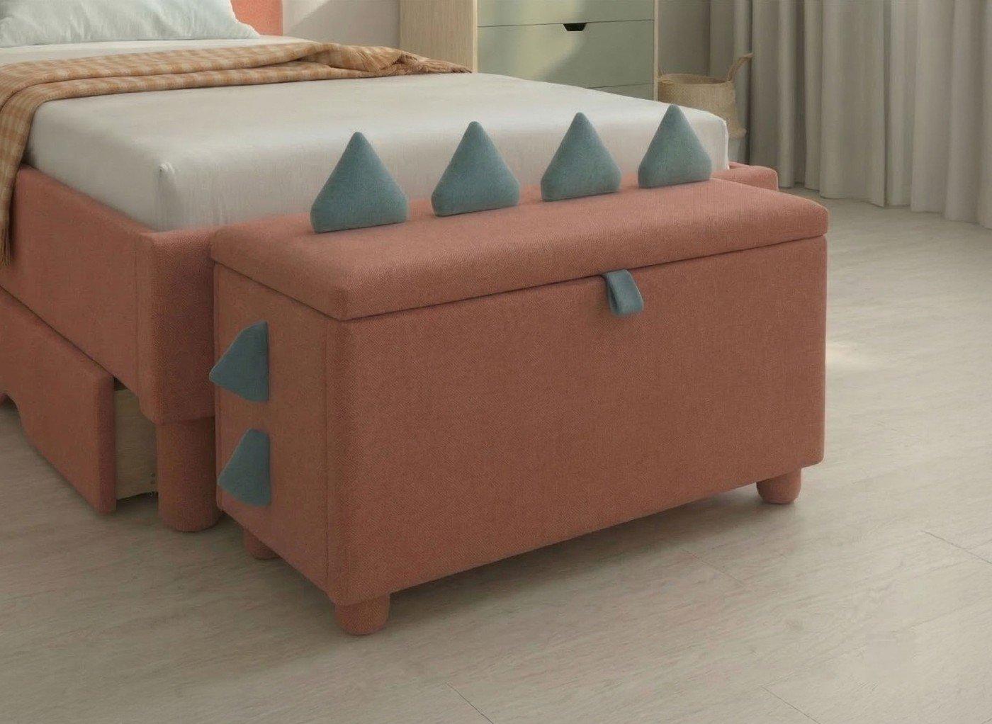 Frankie Velvet Finish Dino Storage Box