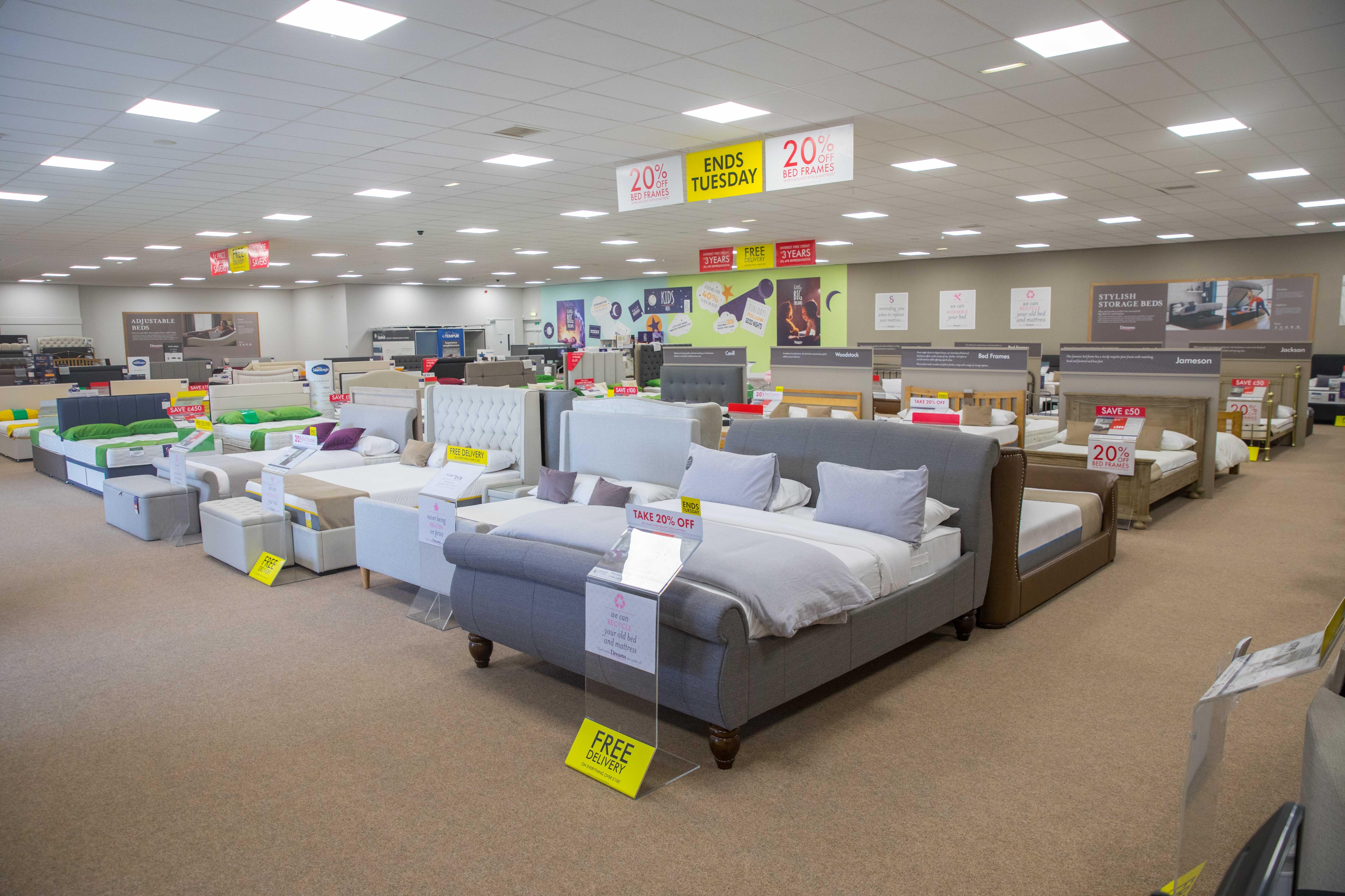 Dreams Store in Dunfermline Beds, Mattresses & Furniture Dreams