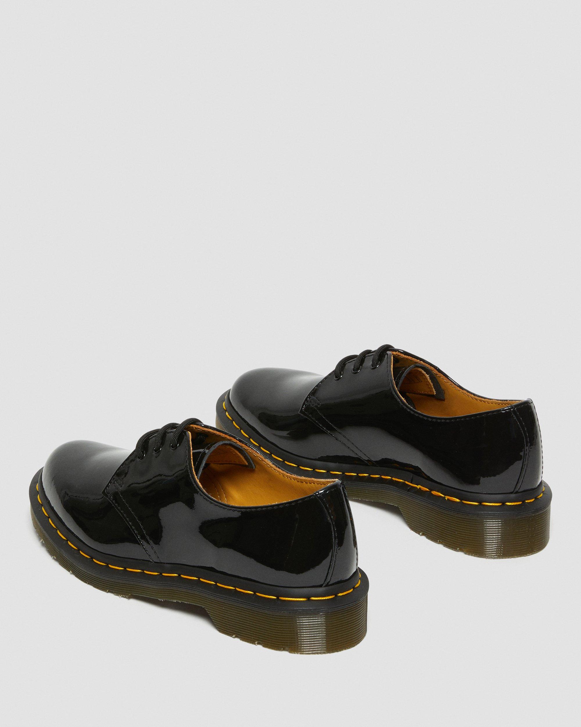 dr martens black patent shoes