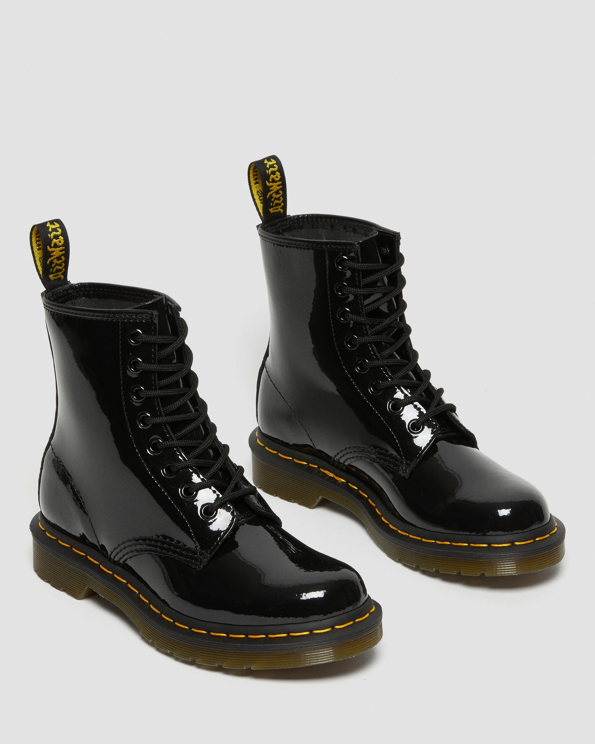 PATENT LEATHER LACE UP BOOTS | Dr. Martens