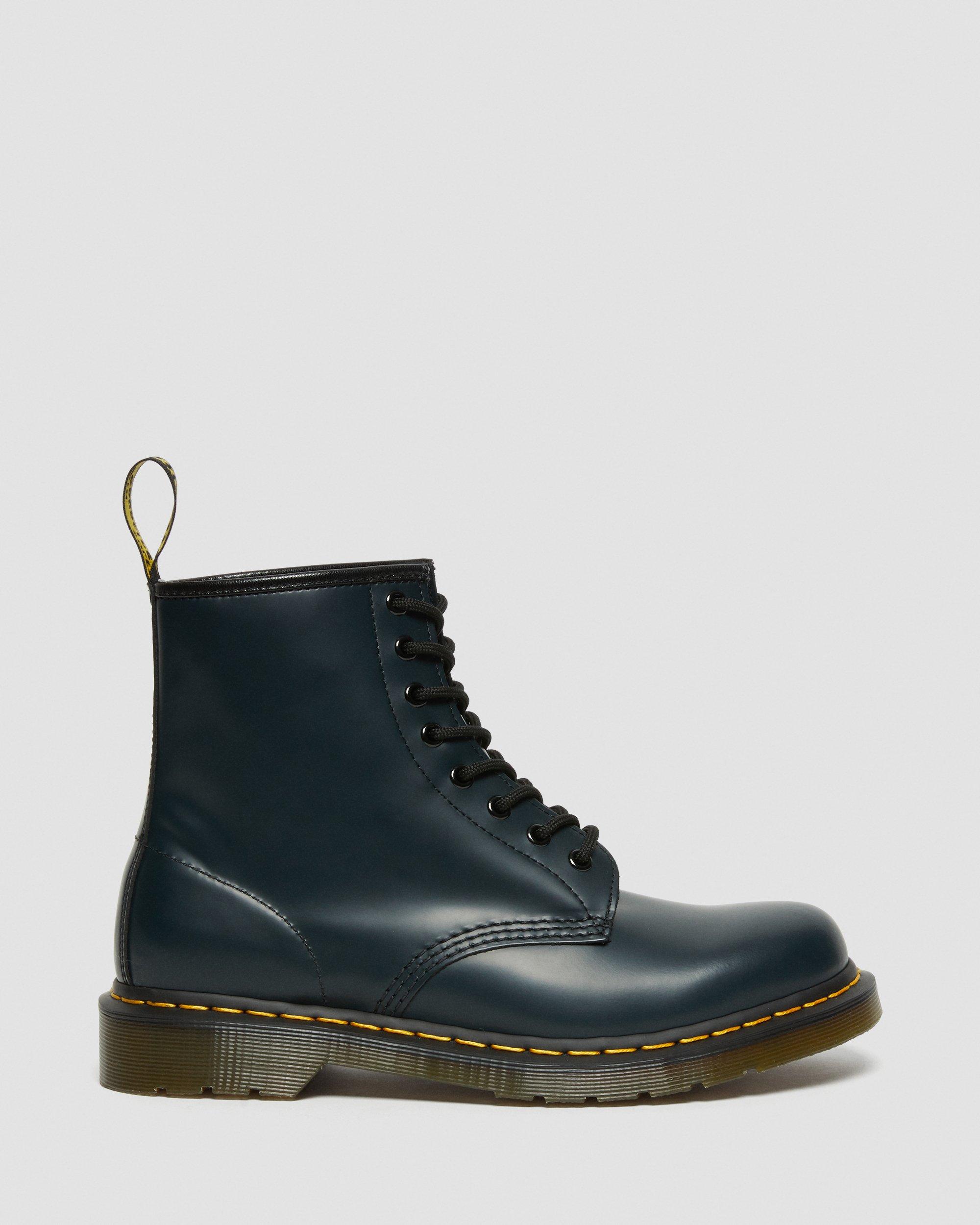 1460 smooth leather lace up boots steel grey
