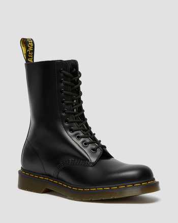닥터마틴 부츠 Dr.Martens 1490 Smooth Leather Mid Calf Boots,BLACK SMOOTH LEATHER