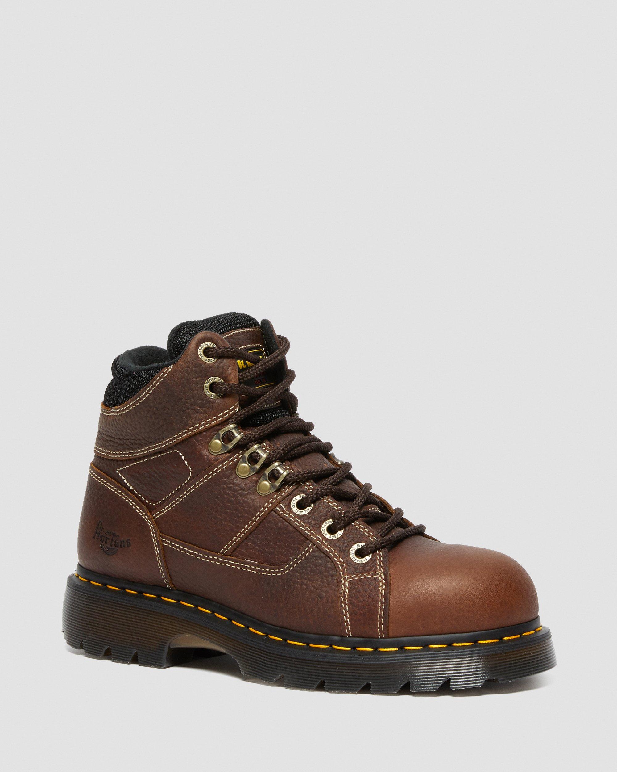 leather work boots steel toe