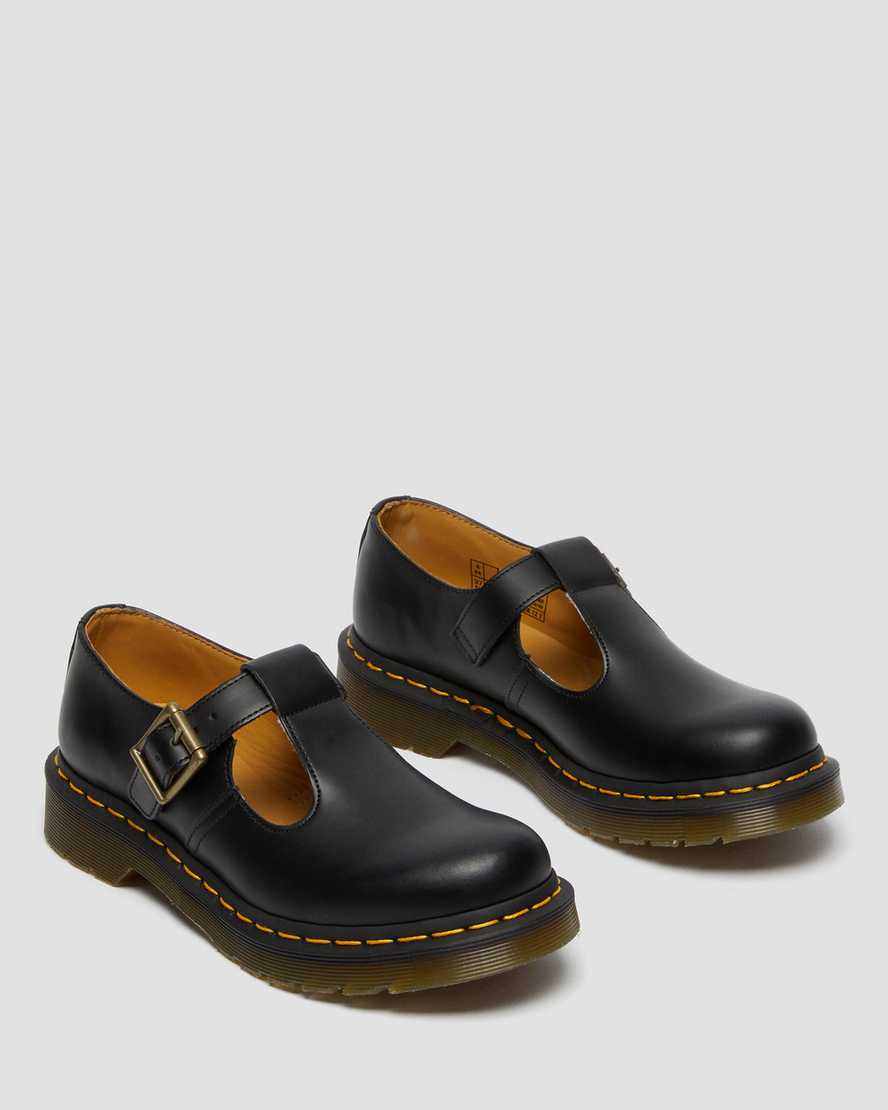 POLLEY BLACKPOLLEY SMOOTH LEATHER MARY JANES | Dr Martens