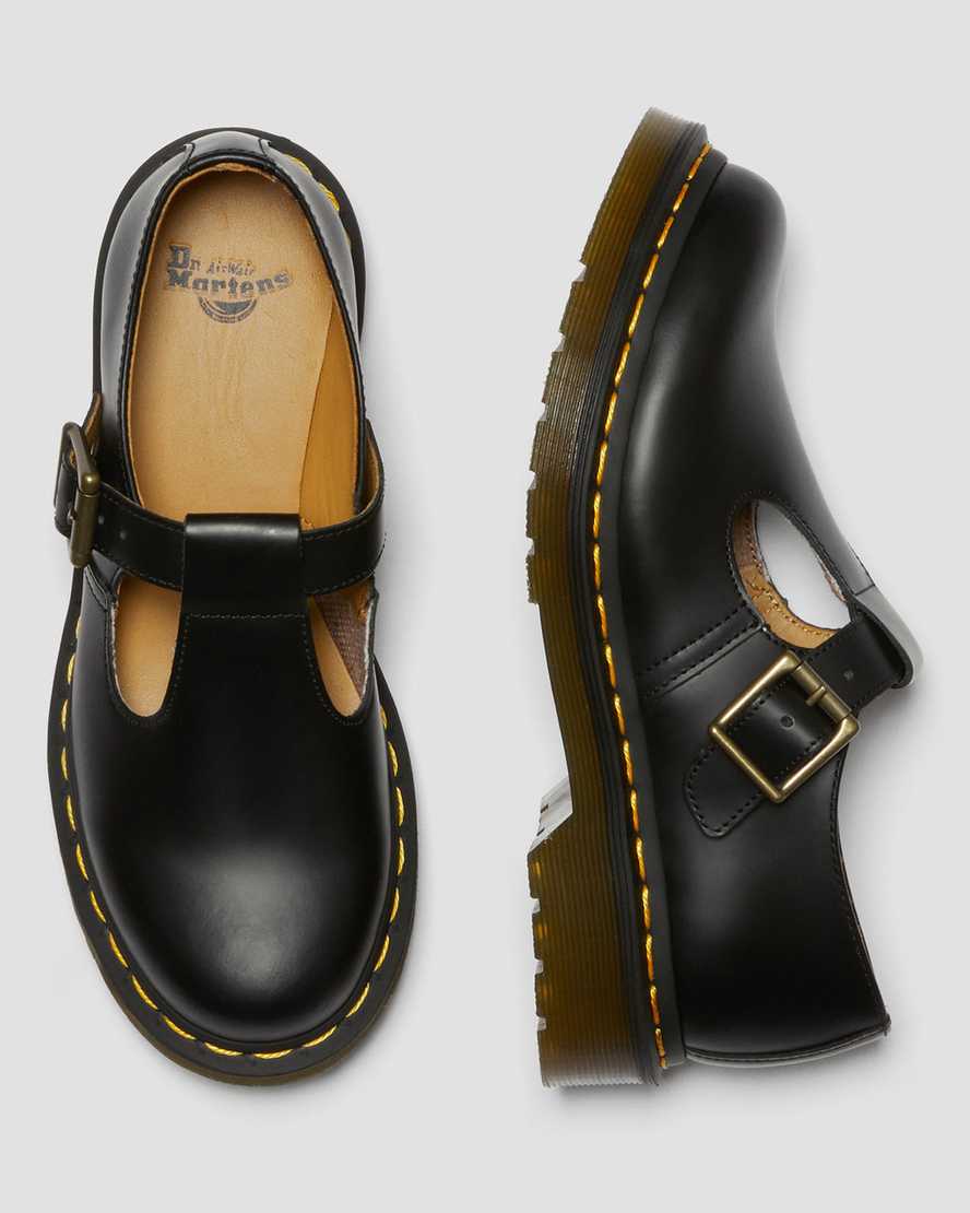 POLLEY BLACKPOLLEY SMOOTH LEATHER MARY JANES | Dr Martens