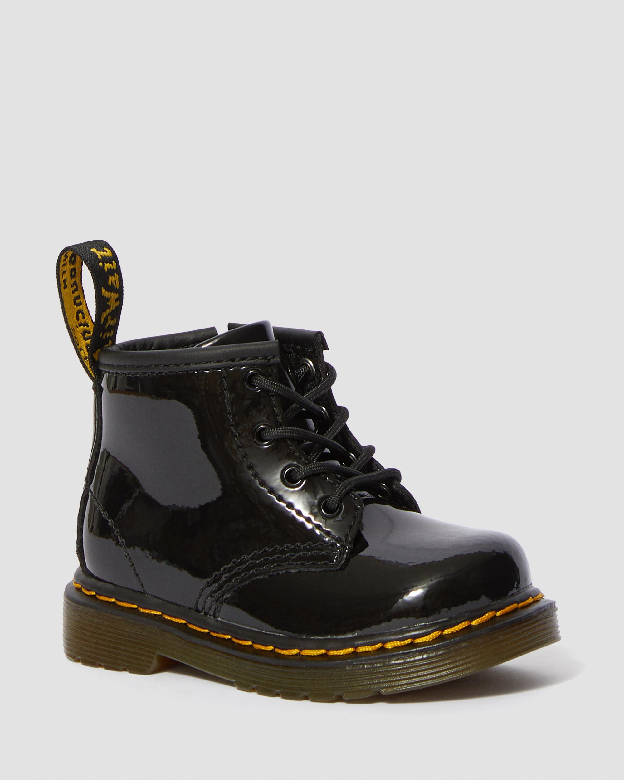 baby girl black patent boots