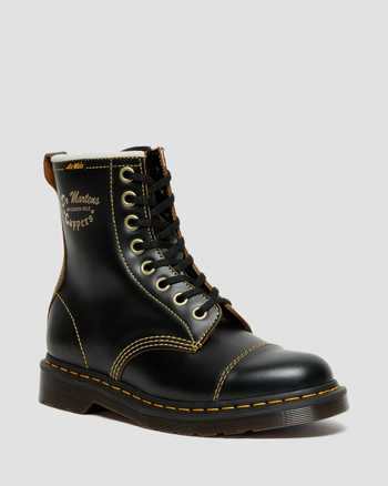 닥터마틴 가죽 부츠 Dr.Martens Capper Vintage Smooth Leather Boots,BLACK VINTAGE SMOOTH