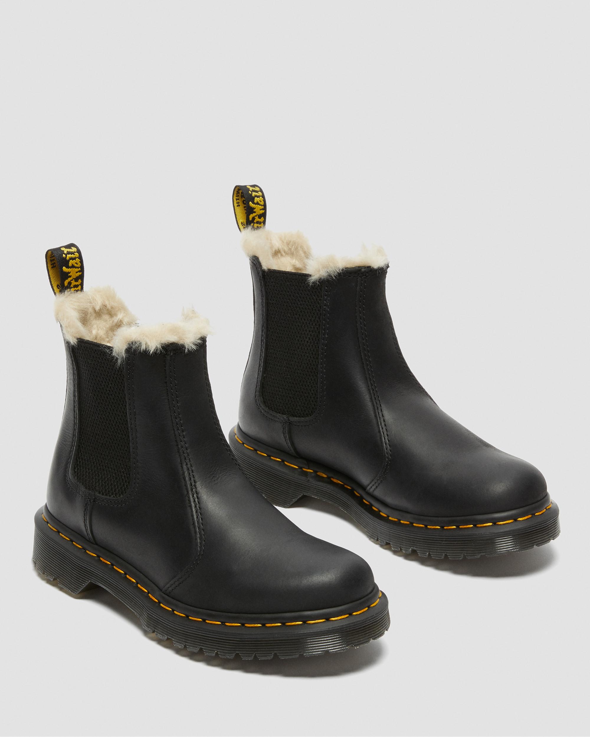 chelsea boots with fur