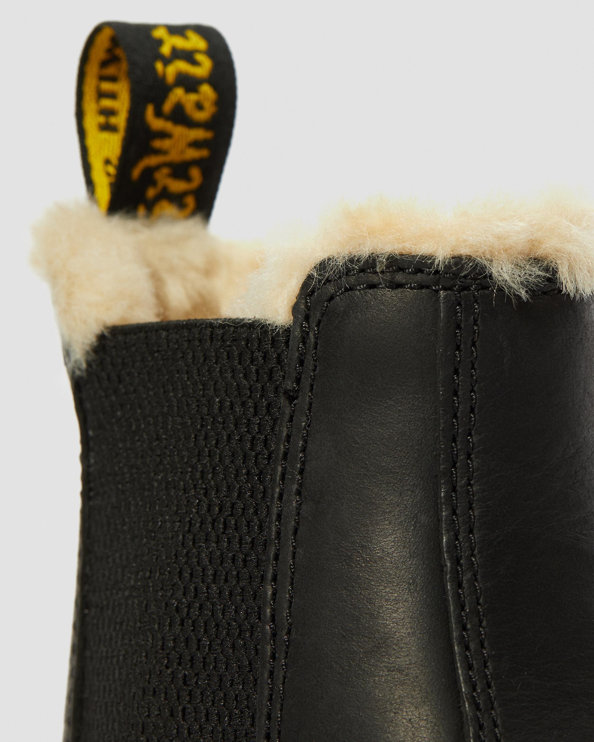 DR MARTENS 2976 Women's Faux Fur Lined Chelsea Boots
