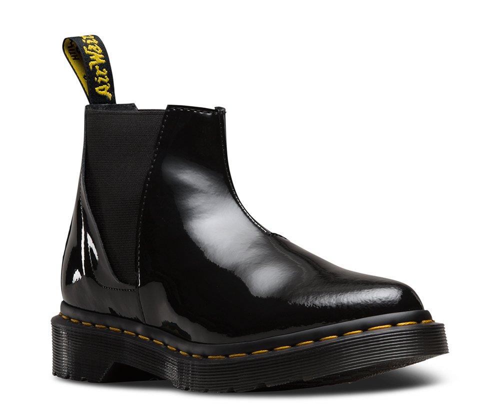 patent dr marten chelsea boots