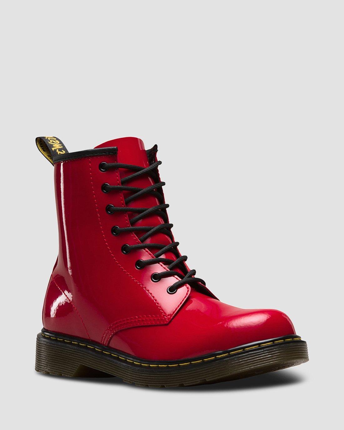 doc martens red patent boots