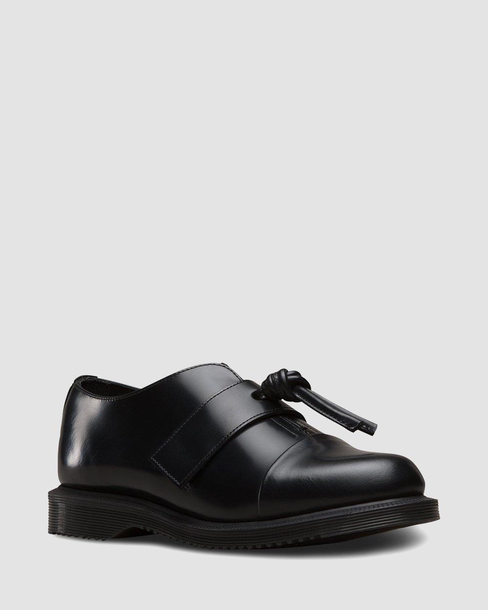 dr martens black polished smooth