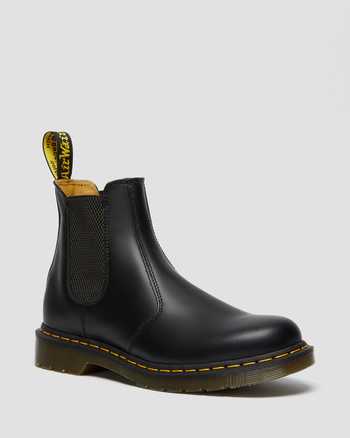 닥터마틴 2976 부츠 Dr.Martens 2976 Yellow Stitch Smooth Leather Chelsea Boots,BLACK SMOOTH LEATHER