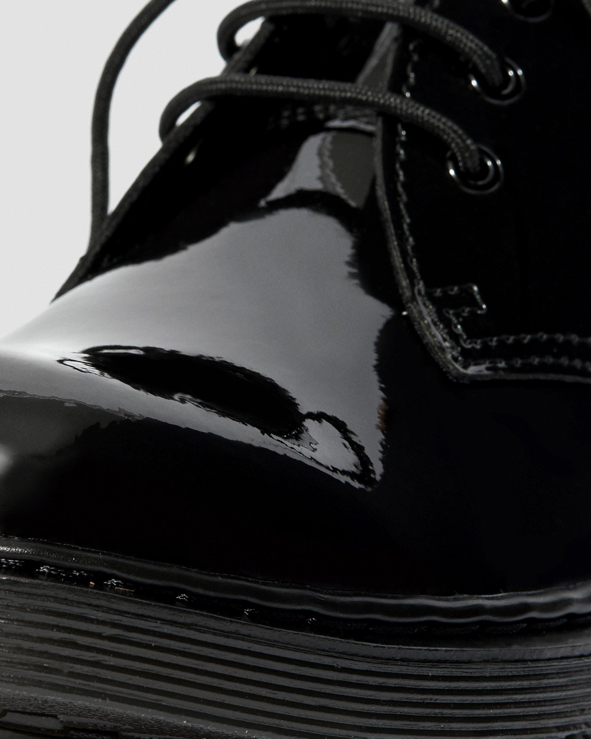 dr martens 1461 classic black patent flat shoes