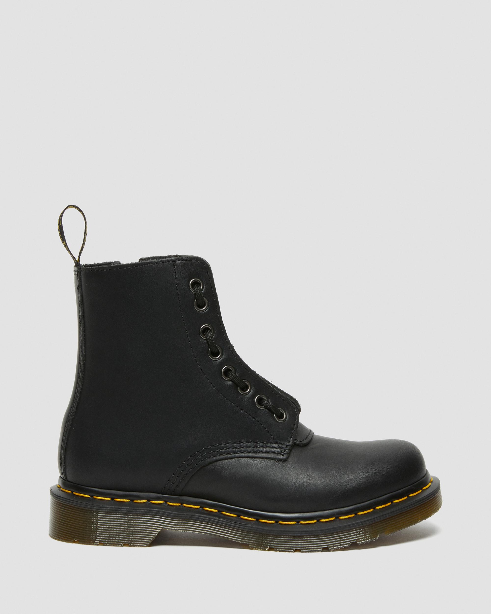 black zip up dr martens