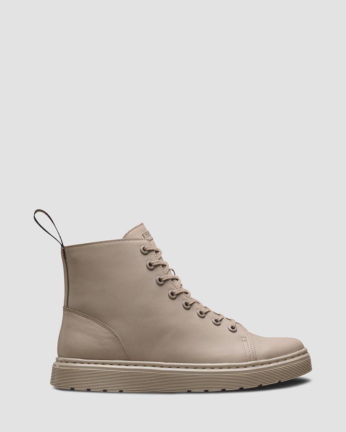dr martens taupe talib 8 eye boots