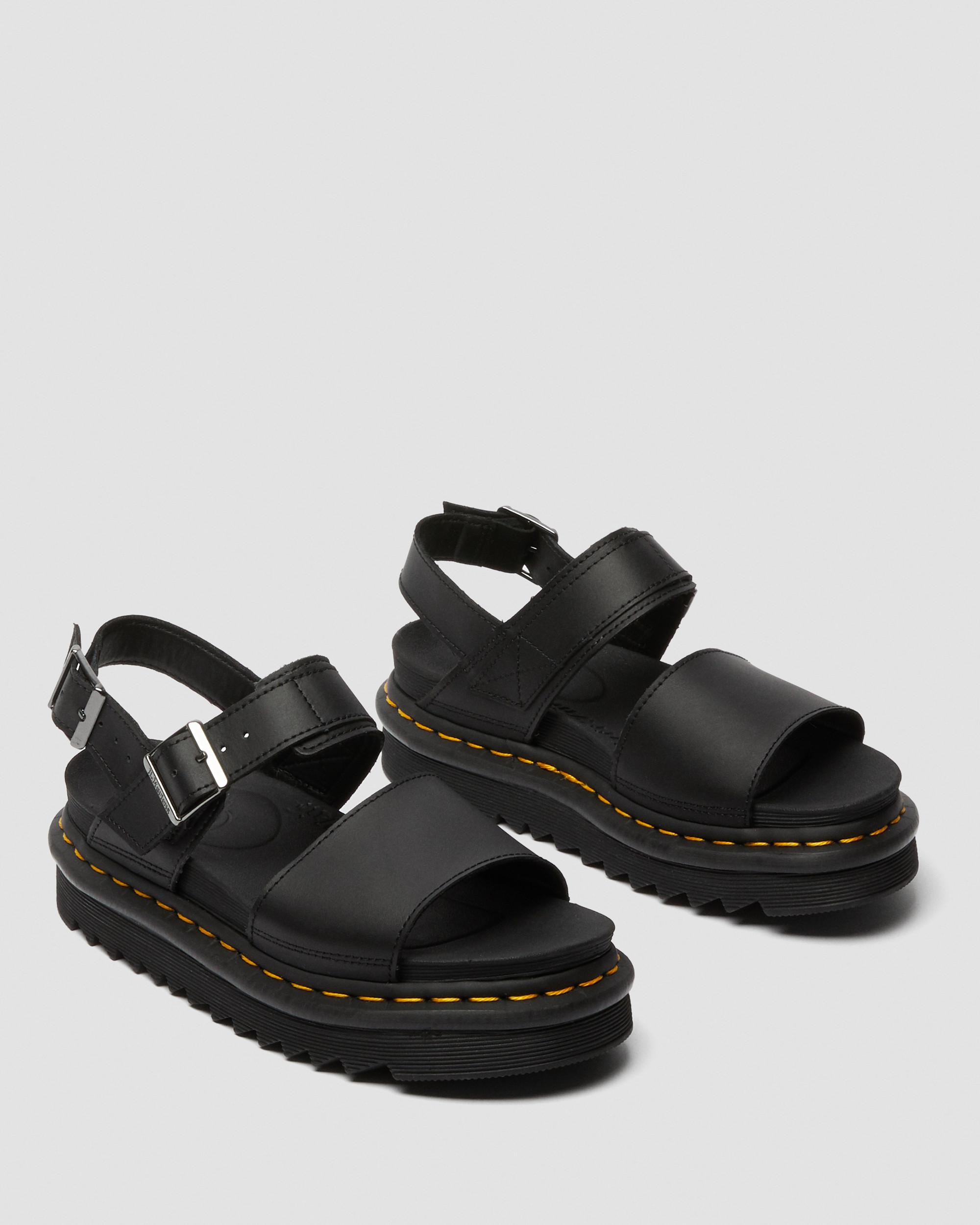 voss leather strap sandals