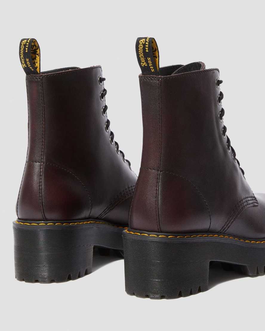 Shriver Hi Women's Vintage Leather Heeled Boots | Dr Martens