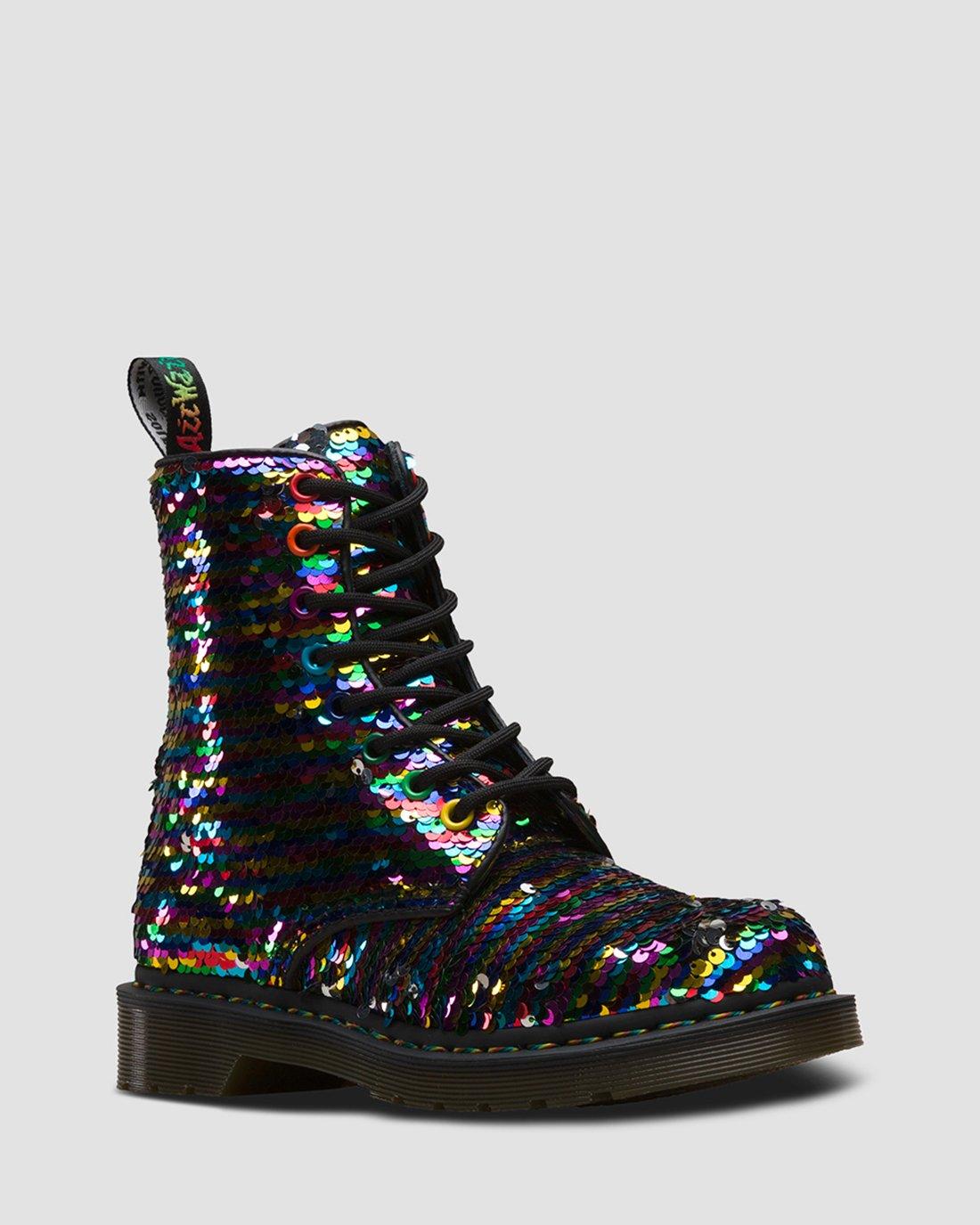 sequin doc martens