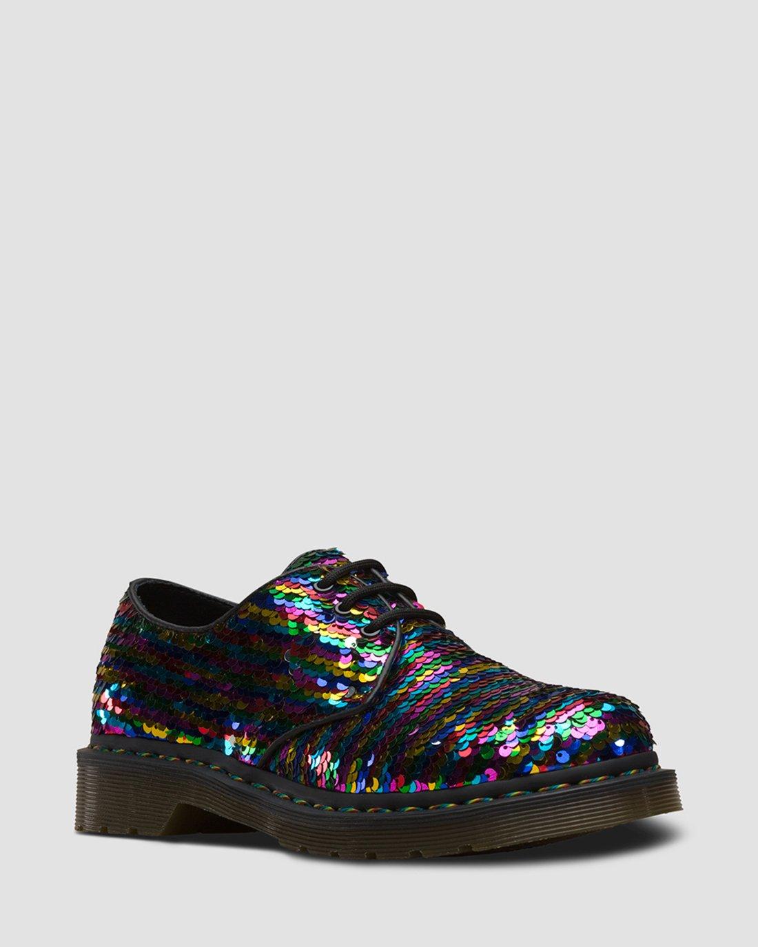 rainbow sequin dr martens