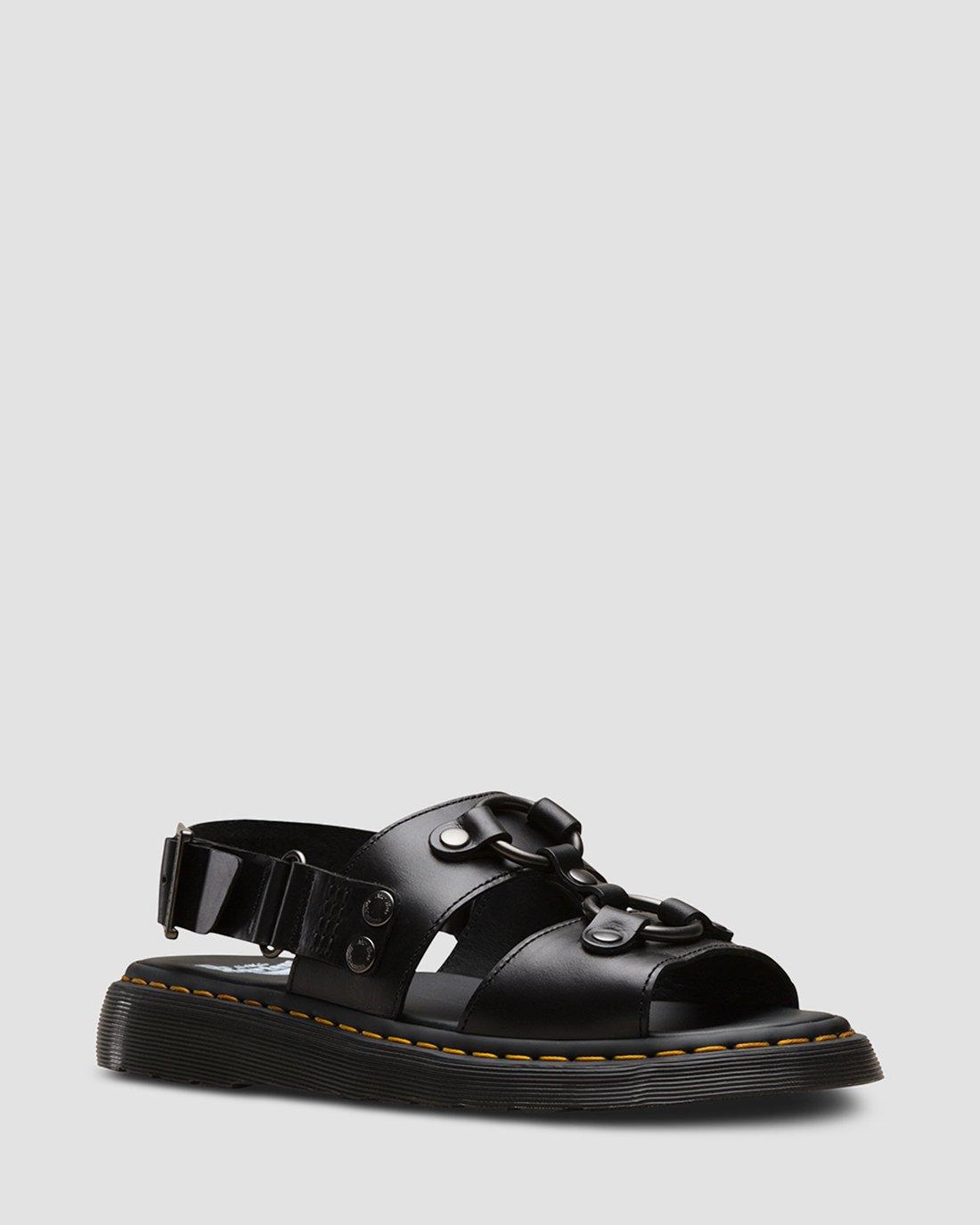 black dr marten sandals
