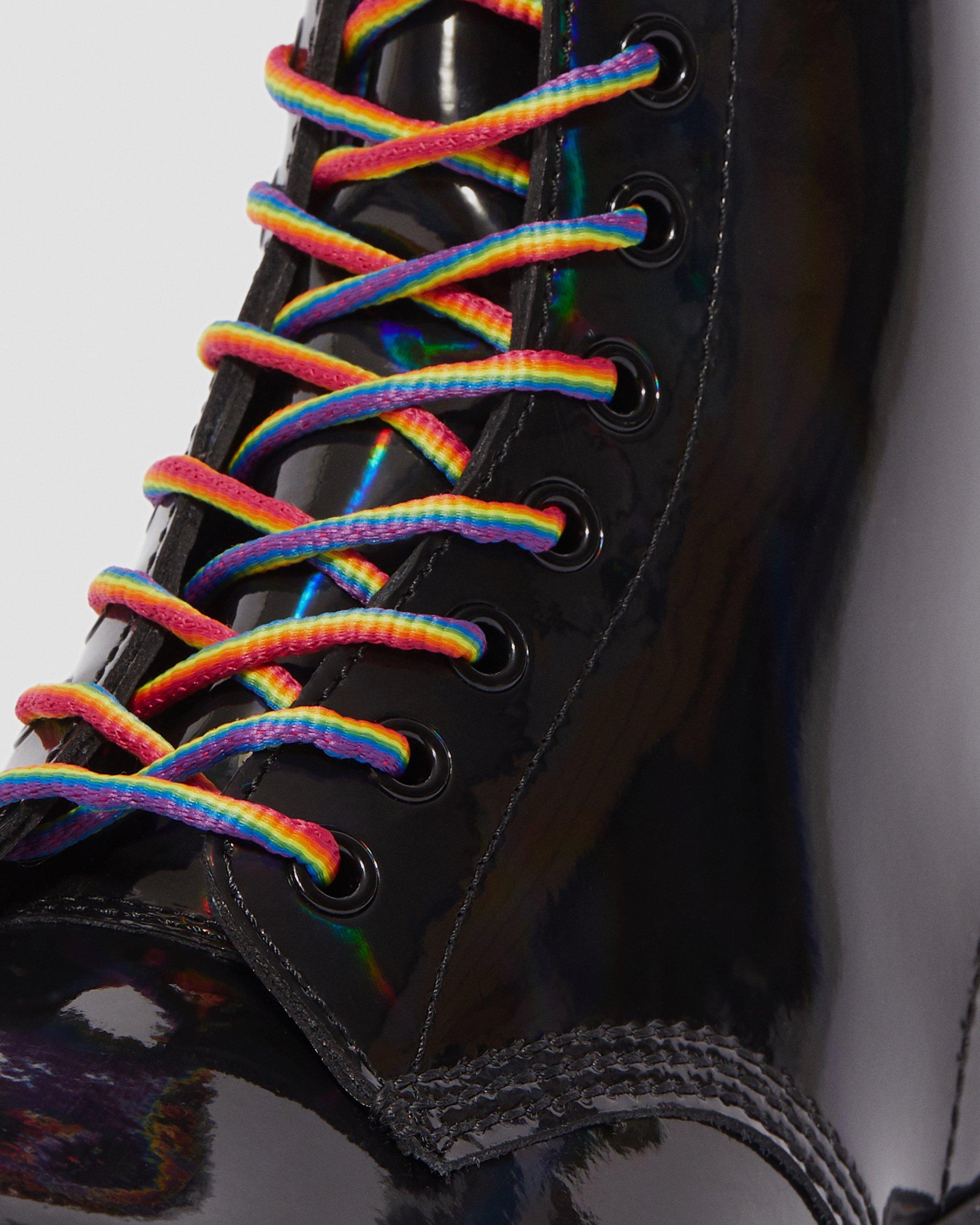 doc martens rainbow patent leather