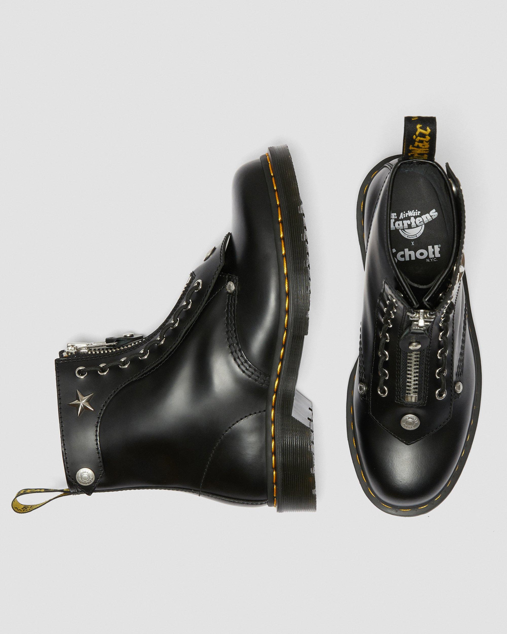 1460 schott leather ankle boots