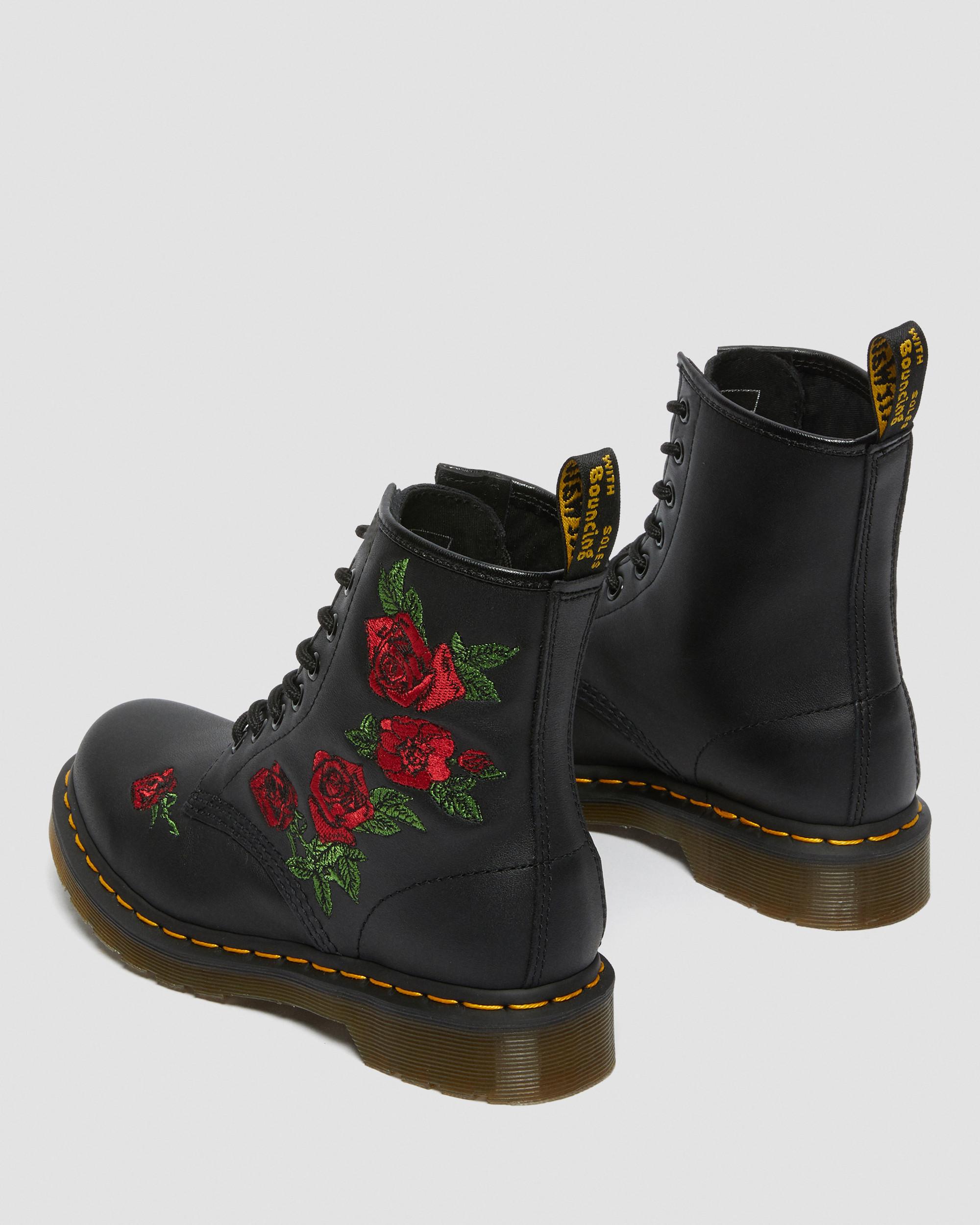 doc martens floral embossed