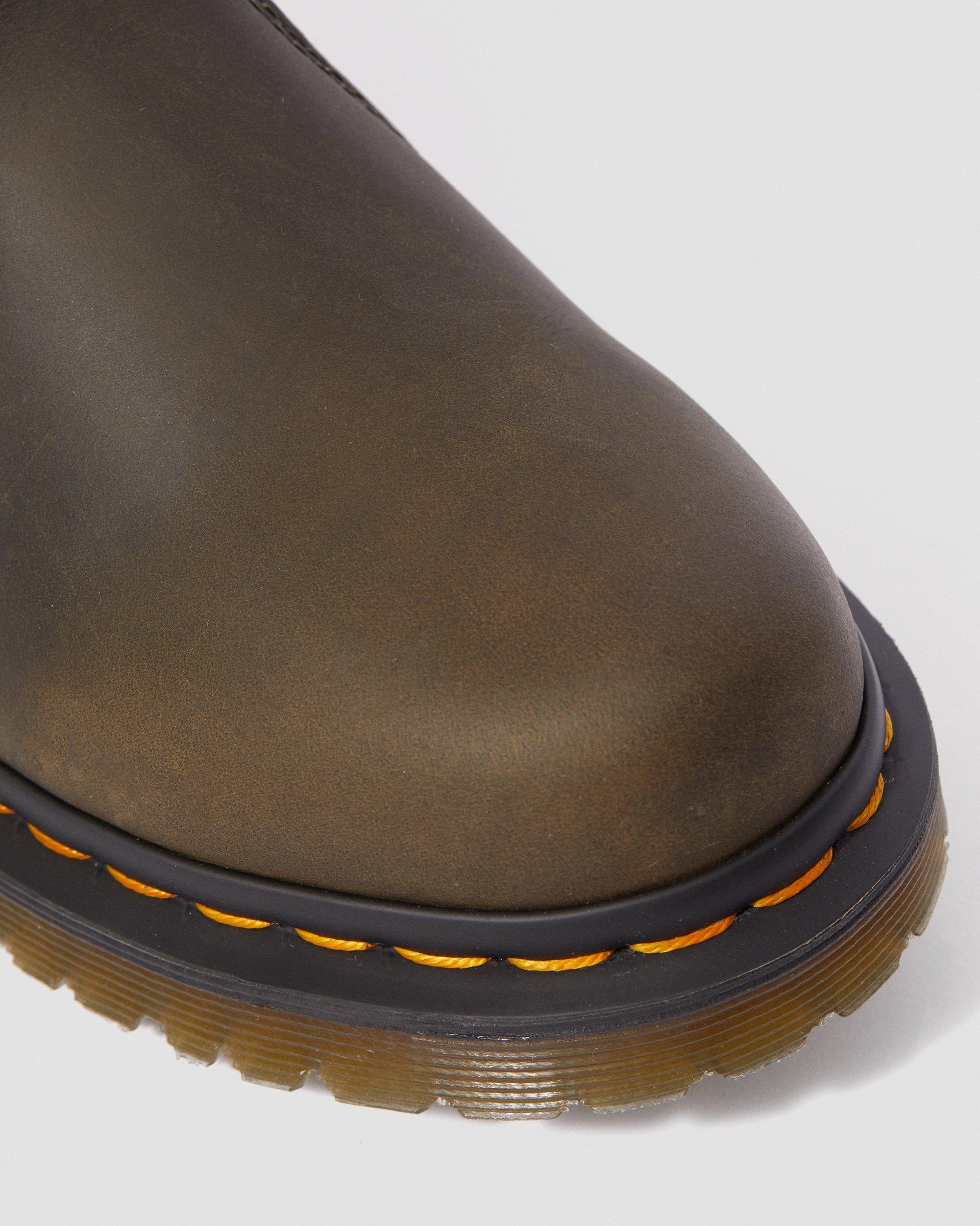 dr martens leonore olive green