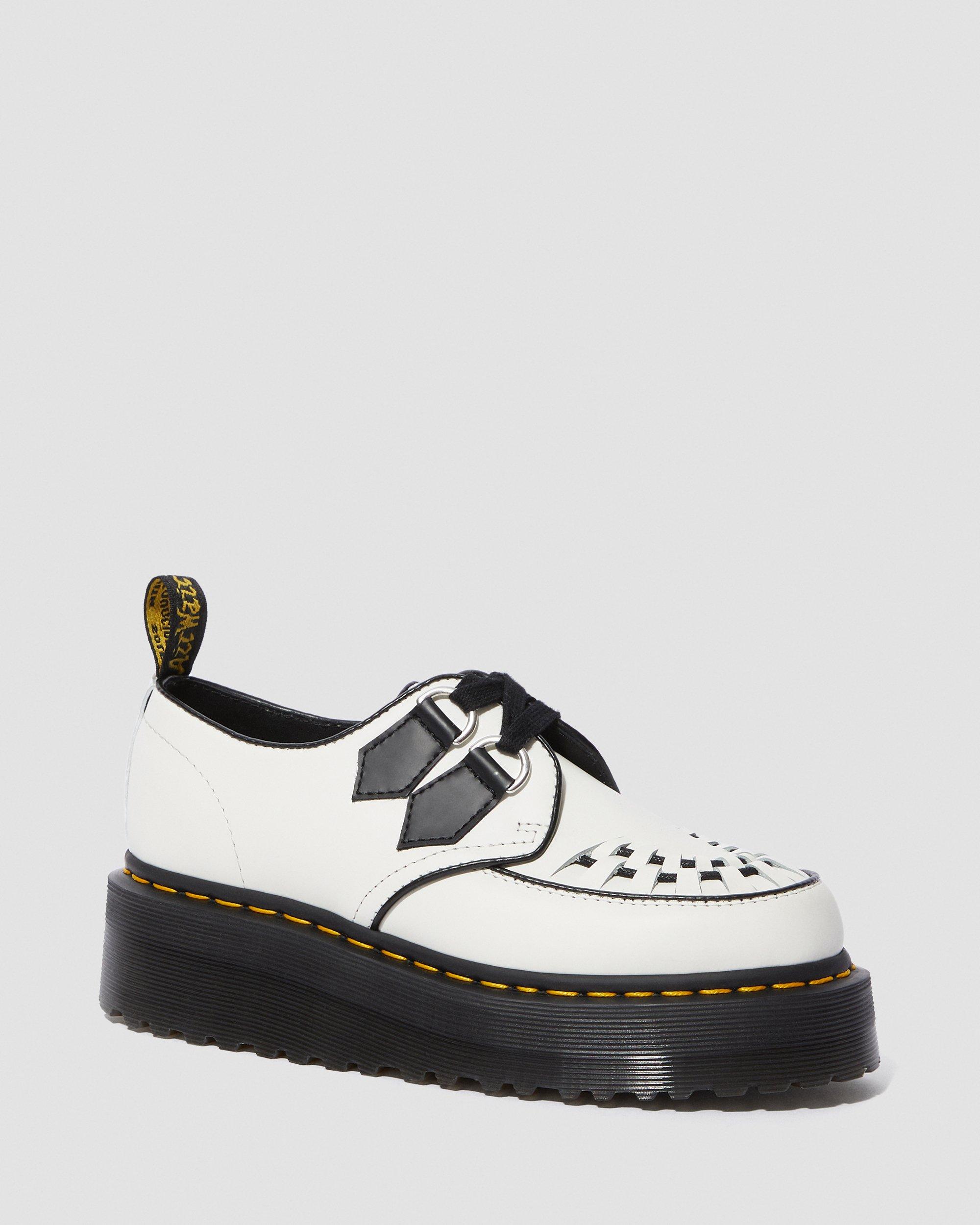 black and white platform shoes