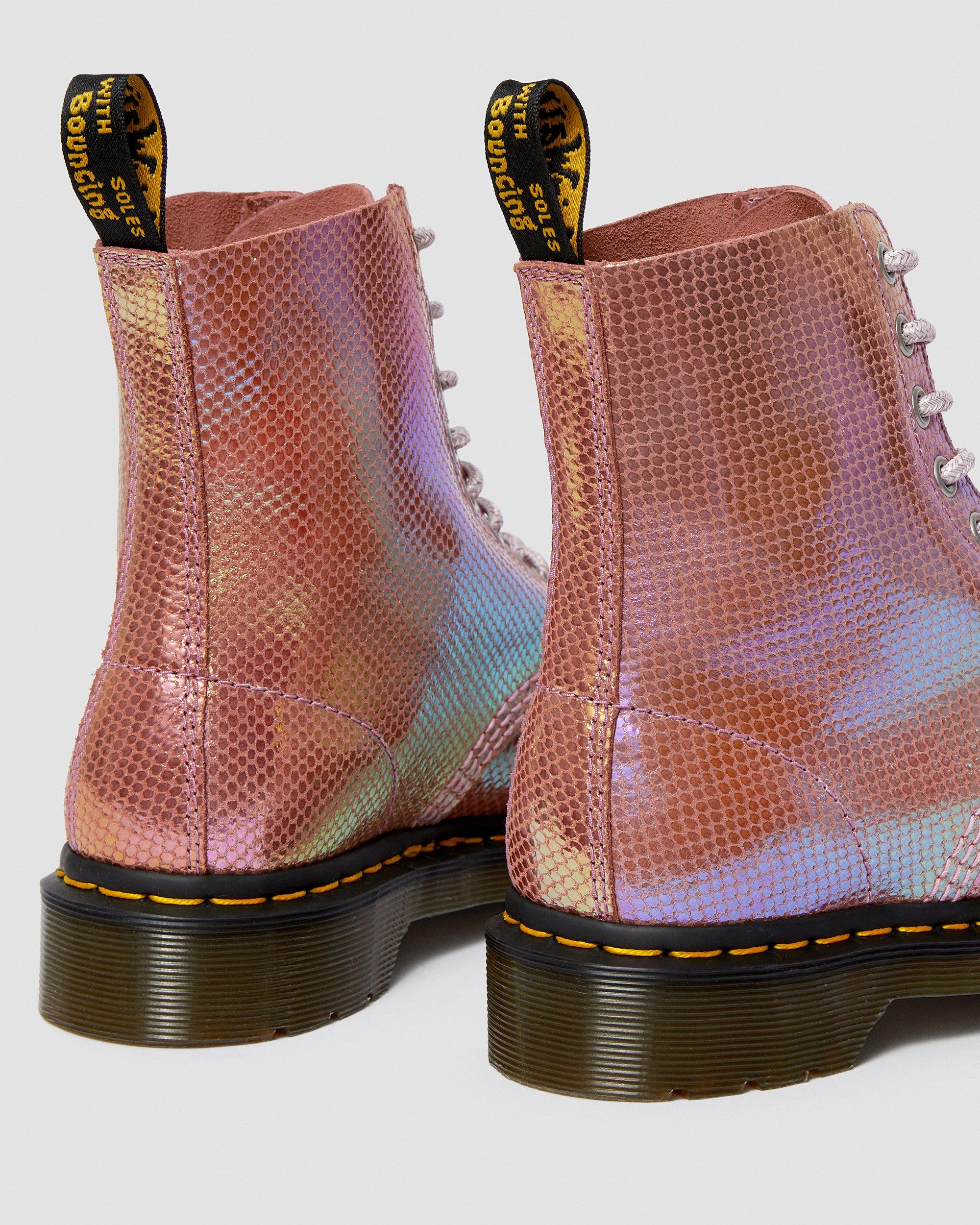 vegan 1460 pascal iridescent ankle boots