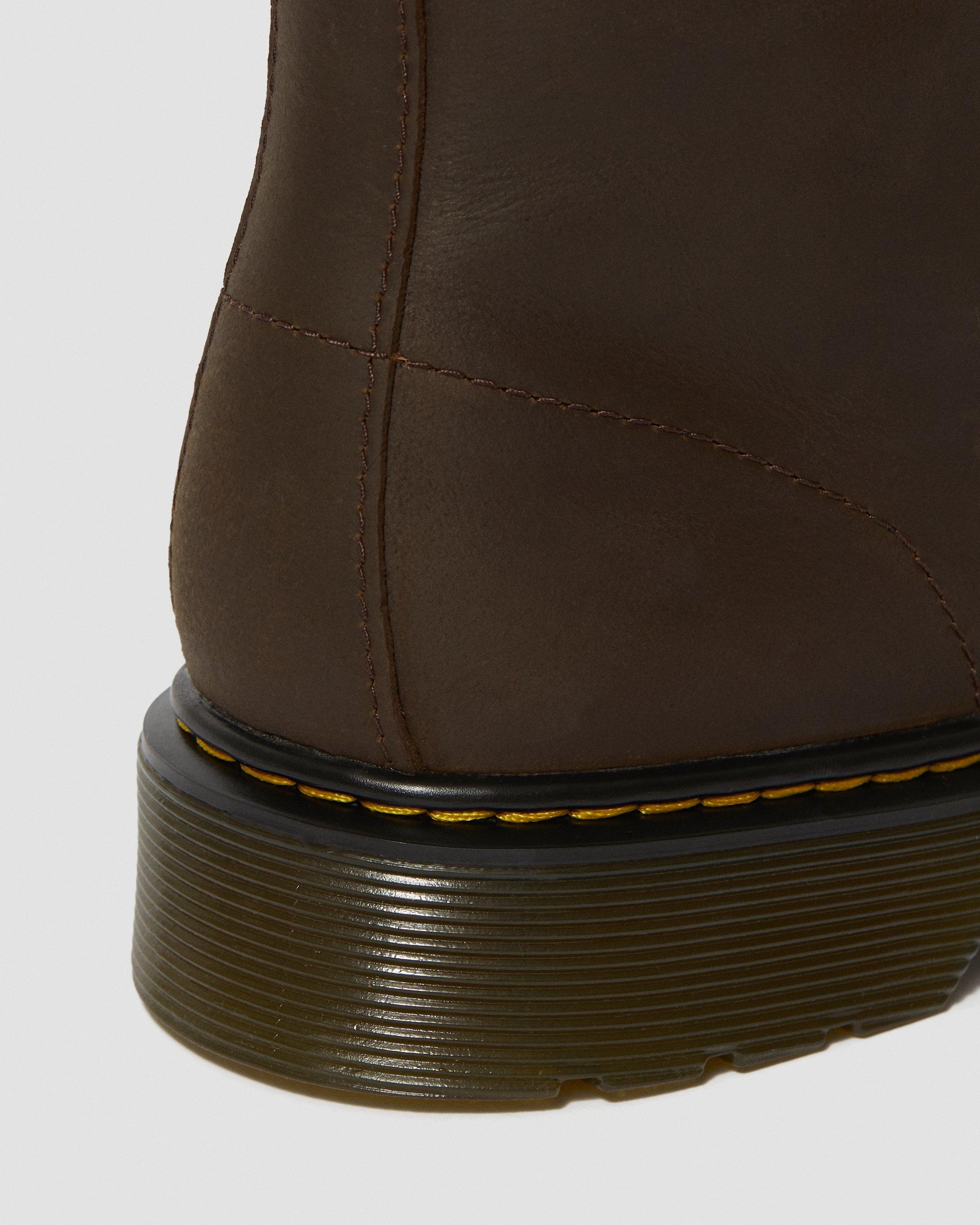 brown doc martens with fur inside