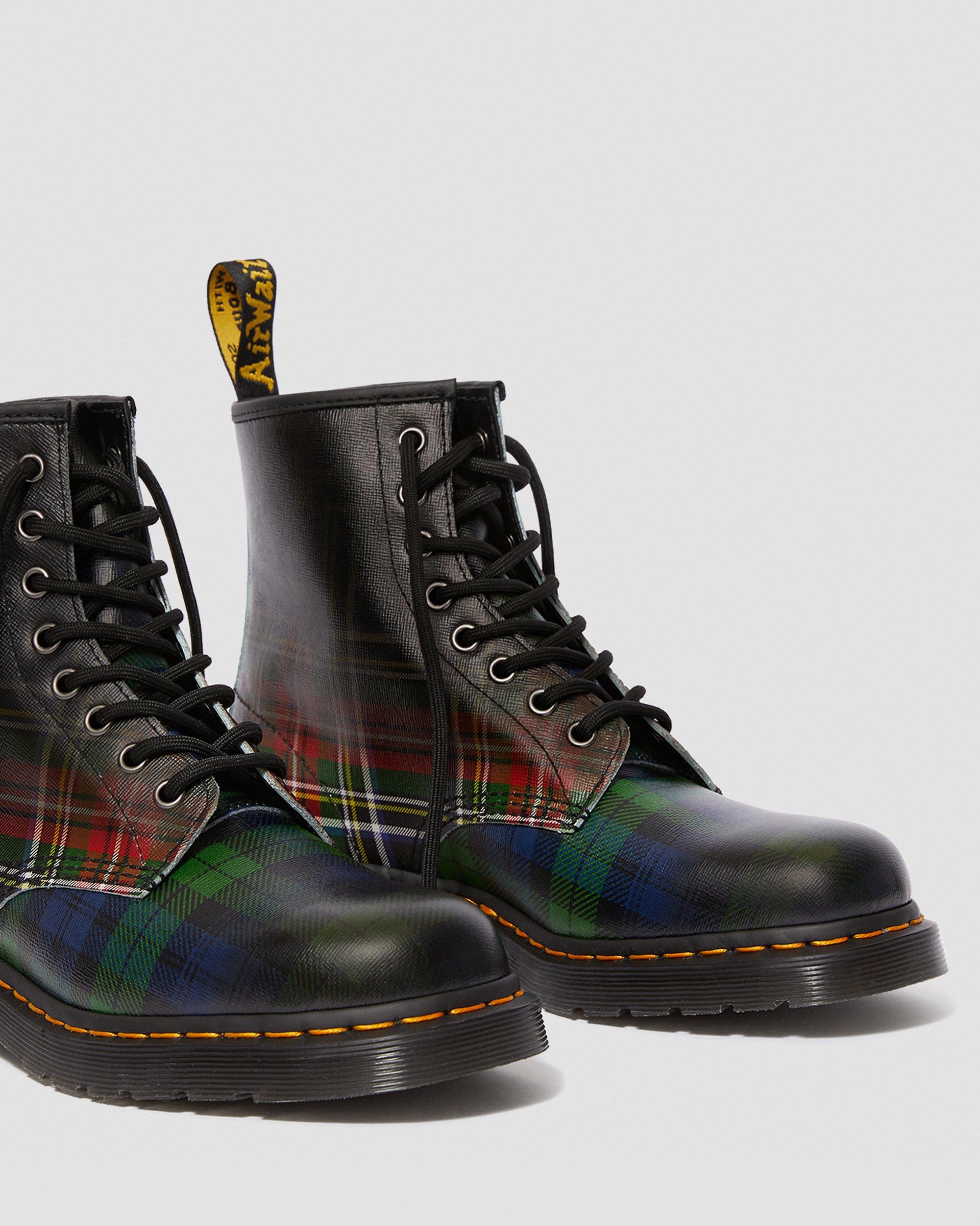 1460 TARTAN LEATHER LACE UP BOOTS | Dr 