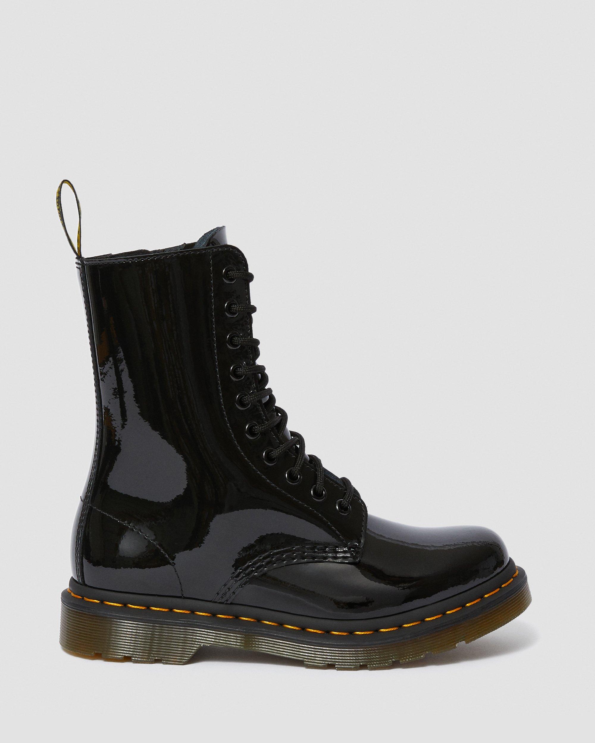 1490 WOMEN'S PATENT LEATHER MID CALF BOOTS | Dr. Martens